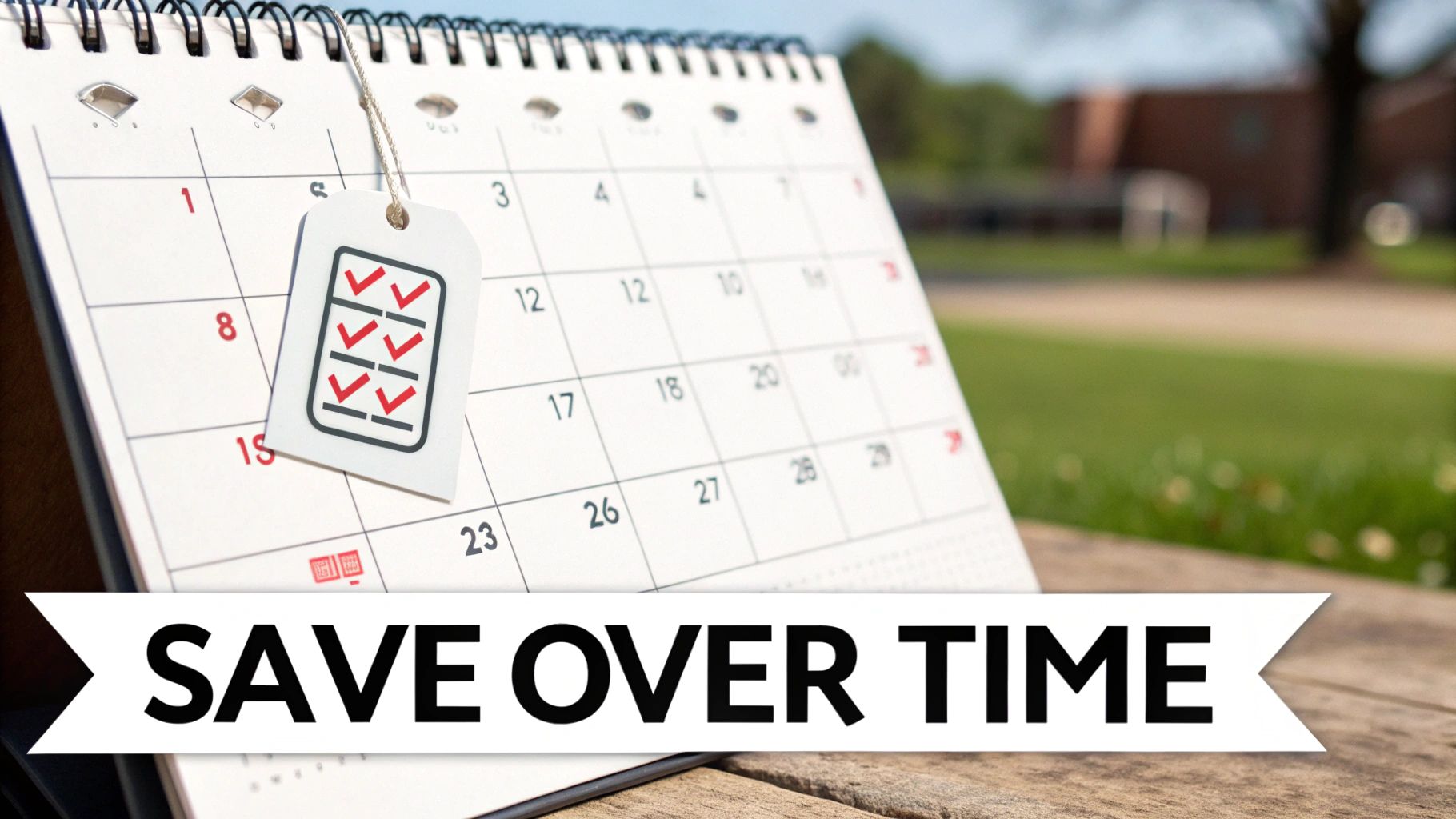 A calendar with recurring appointments marked, symbolizing a regular cleaning schedule.
