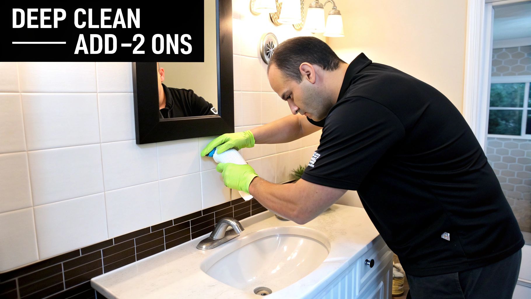 A professional cleaner deep cleaning a kitchen oven