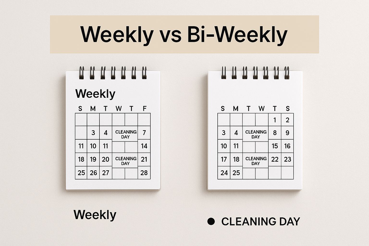 Infographic about weekly cleaning service cost