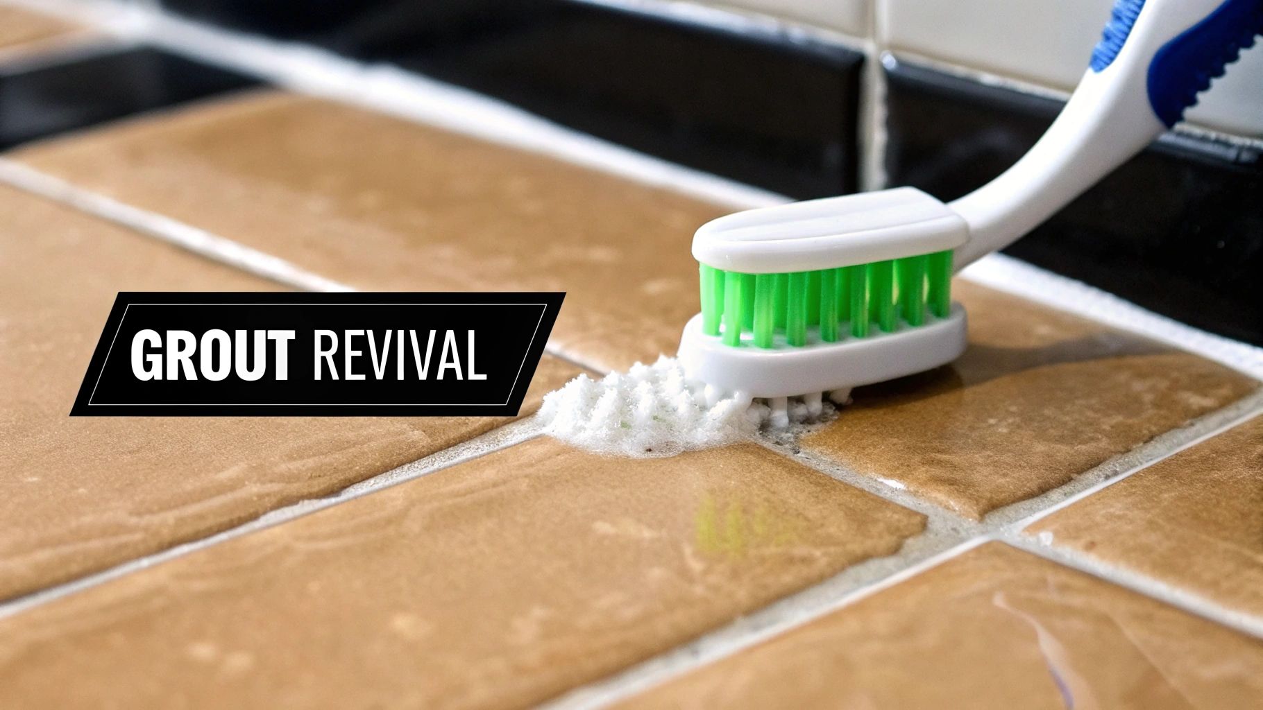 Baking Soda and Vinegar Grout Revival
