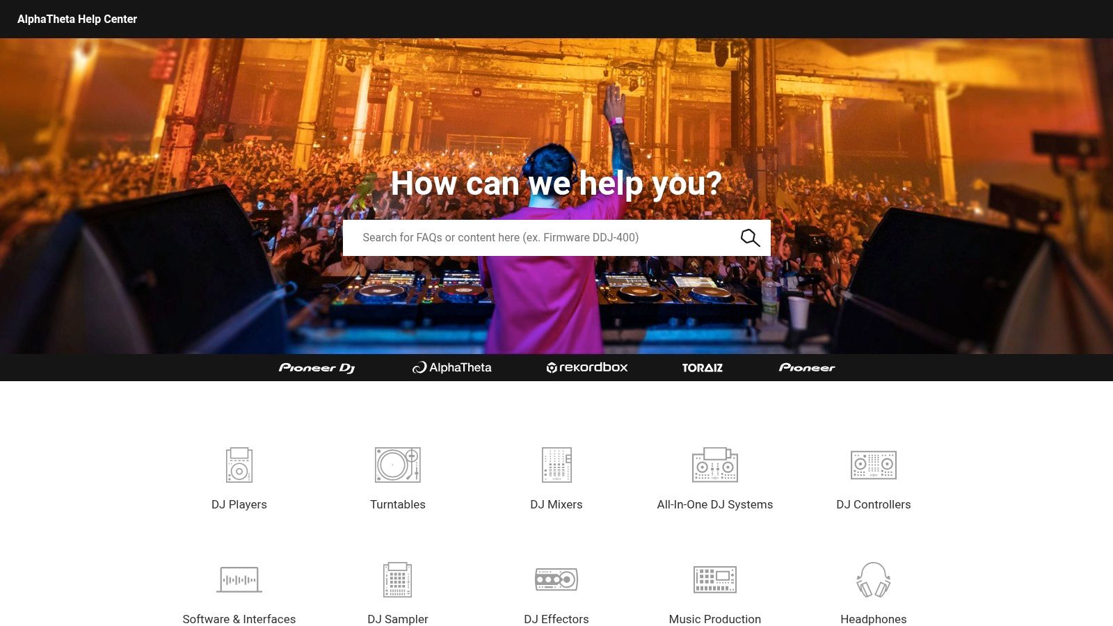 Pioneer DJ (AlphaTheta) Help Center