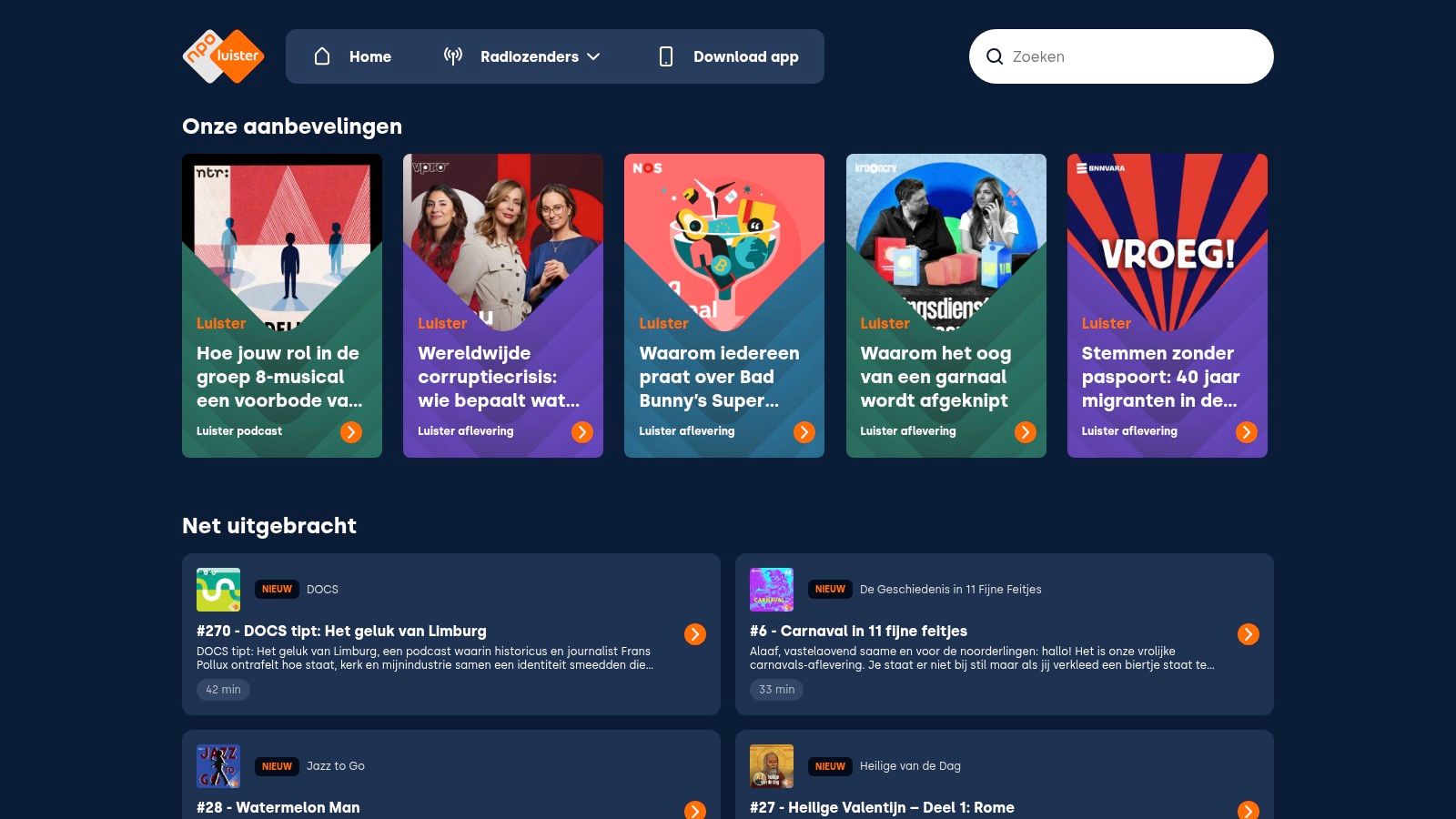 NPO Luister (Netherlands public broadcasting)