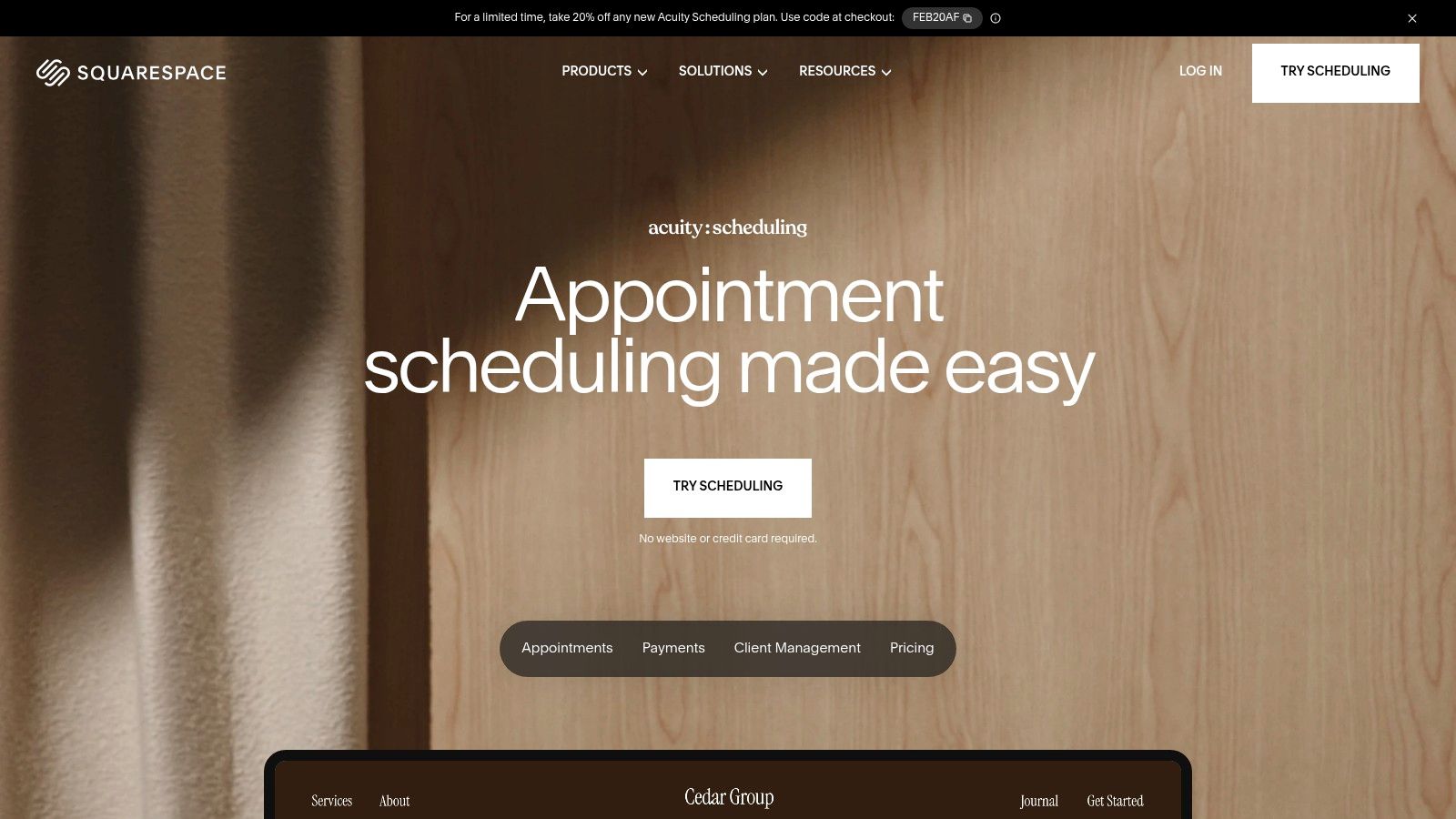 The right SoundCloud booking system for premieres 9 Squarespace Scheduling (Acuity)
