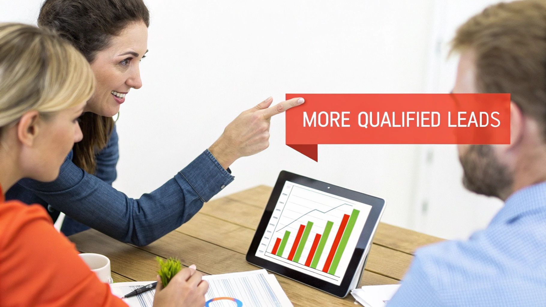 An illustration showing a Venn diagram with three overlapping circles labeled "Efficiency," "Personalization," and "Conversions," with AI at the center.