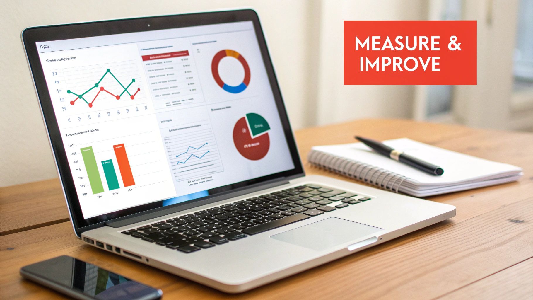 A dashboard showing chatbot analytics and performance metrics.