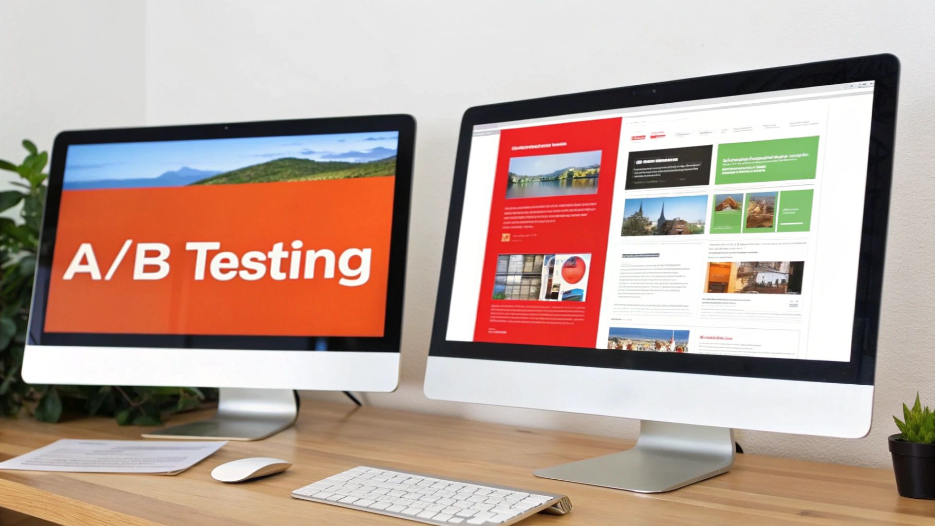 An email marketing campaign on a laptop screen driving repeat website conversions.