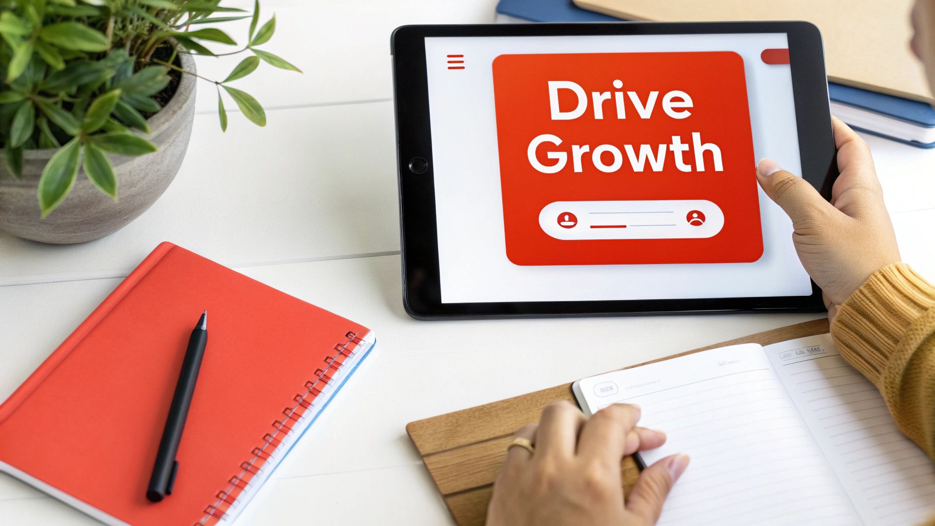 An illustrated chart showing an upward-trending graph with icons representing customer satisfaction, operational efficiency, and sales growth, all stemming from a central chatbot icon.