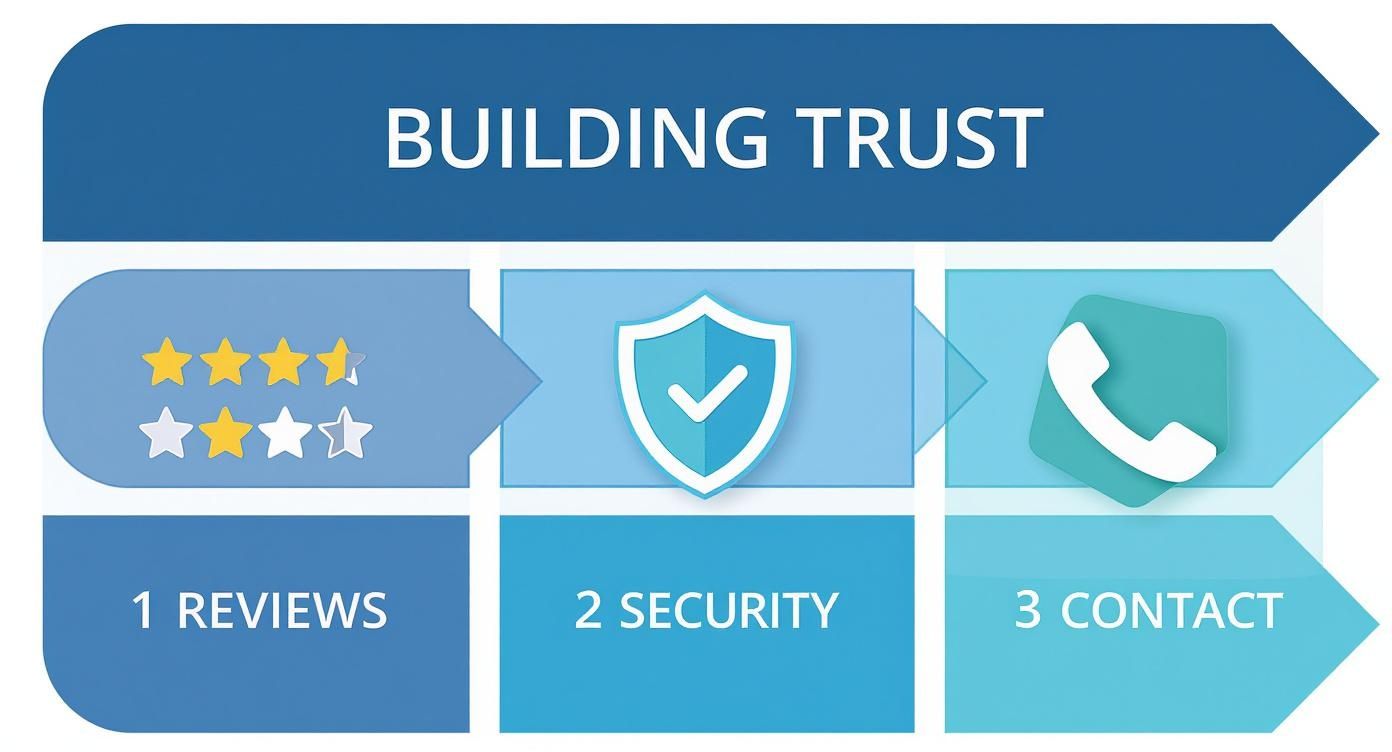 Infographic about how to increase website conversions