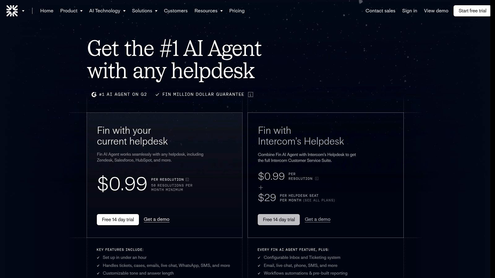 Intercom – Fin AI Agent