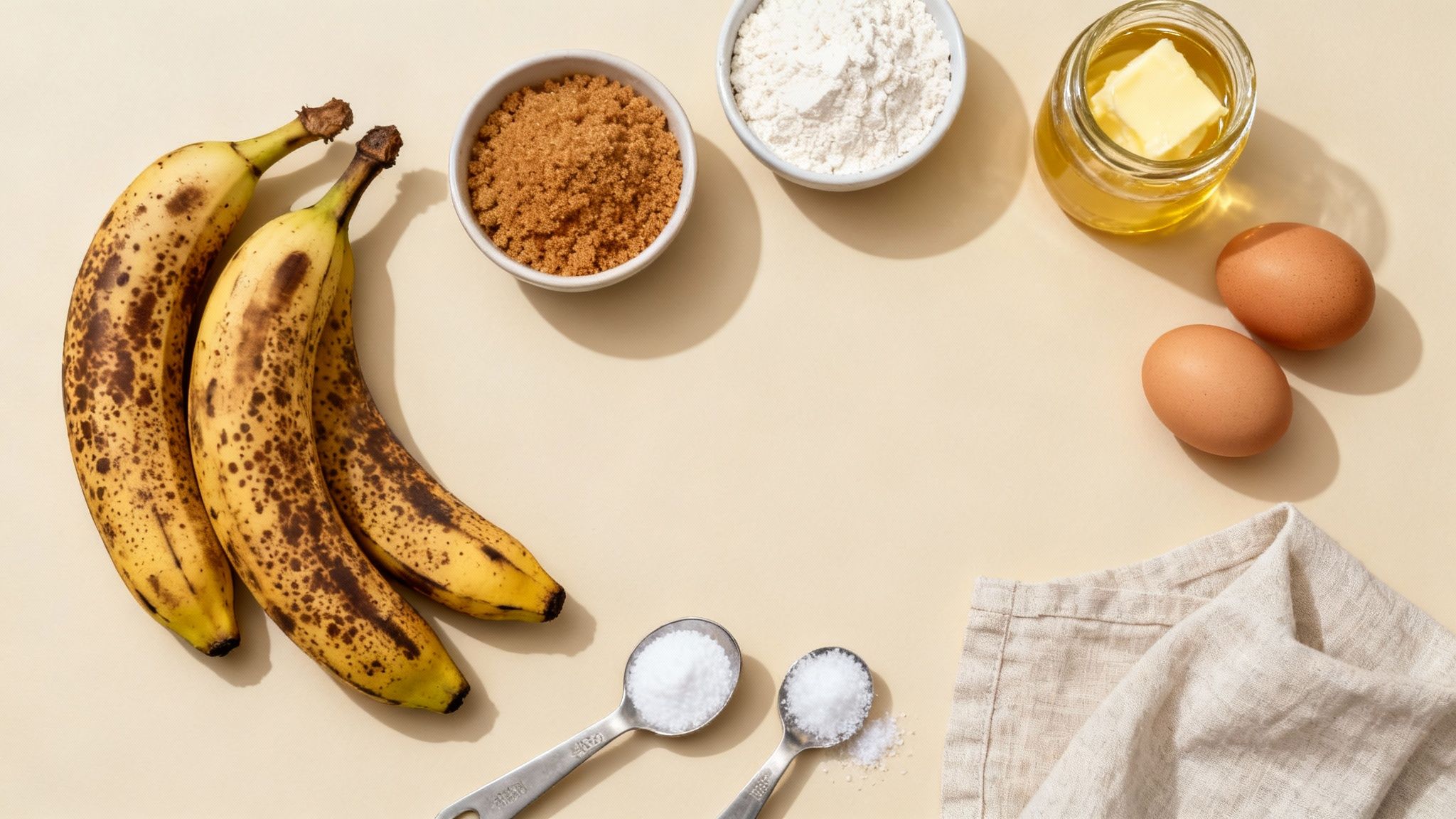 Close up of sliced banana bread with walnuts on a dark surface