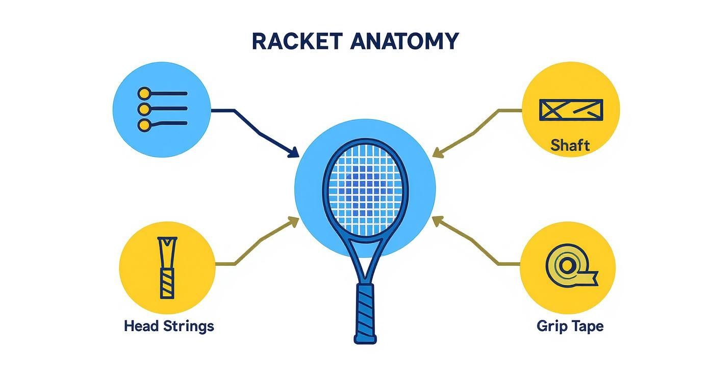 Infographic about tennis racket