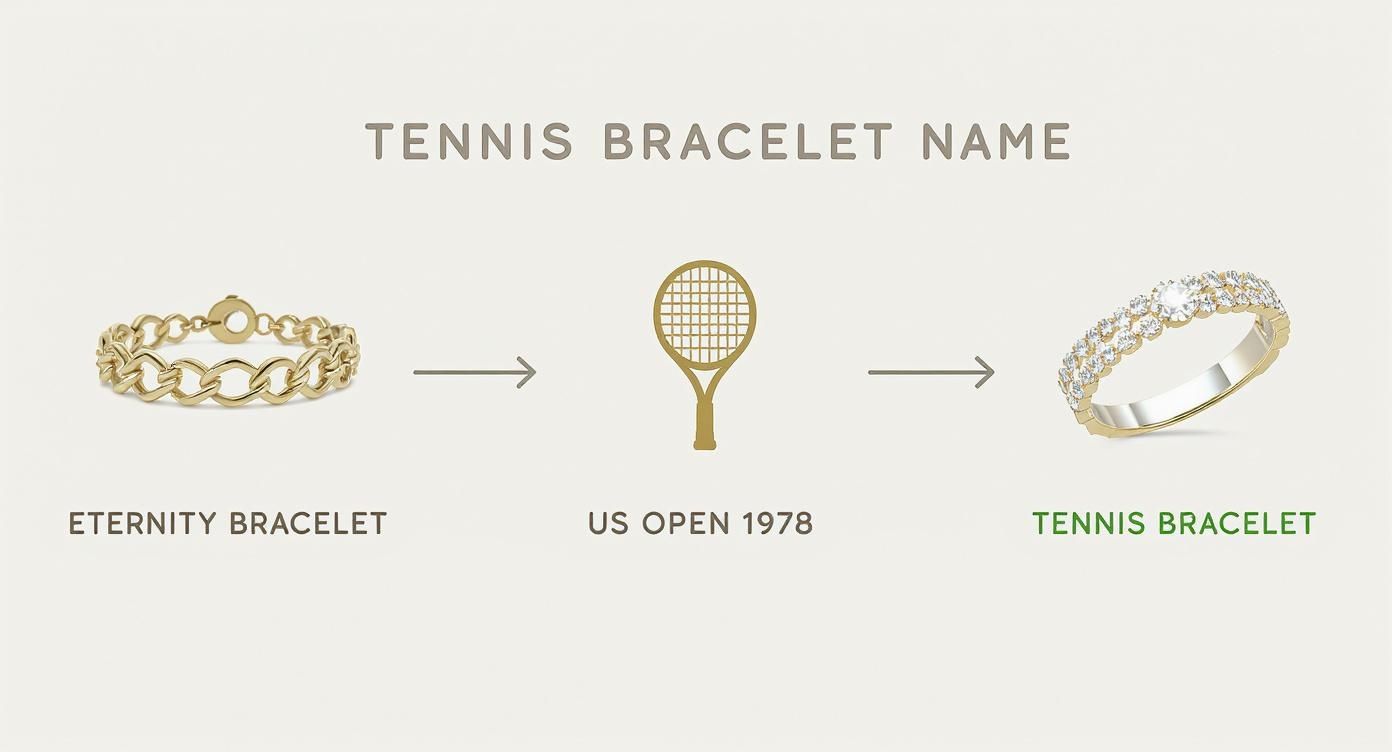 Infographic about tennis bracelet