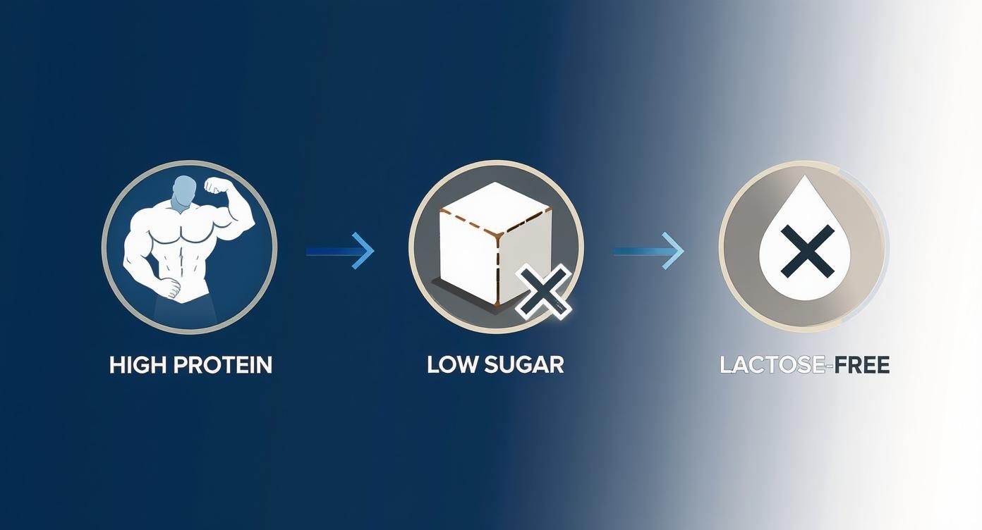 Infographic about fairlife chocolate milk