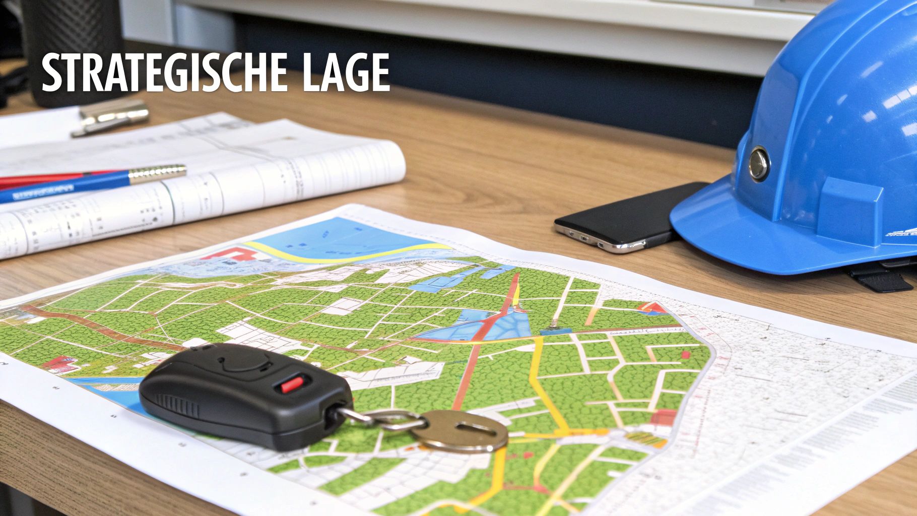 Eine Karte von Hannover mit hervorgehobenen Stadtteilen und wichtigen Verkehrsknotenpunkten.