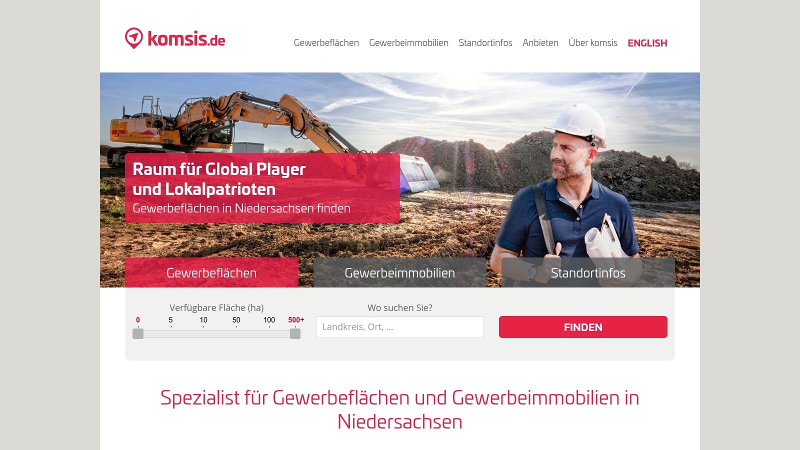 KOMSIS – Der Standort‑Finder für Niedersachsen