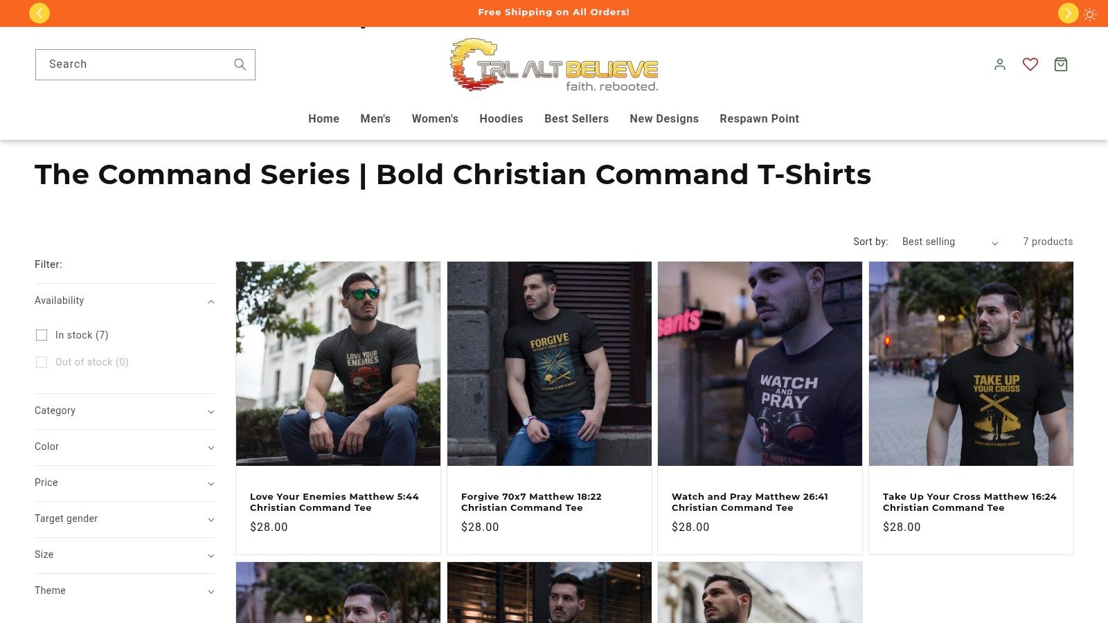 The Command Series | Bold Christian Command T-Shirts