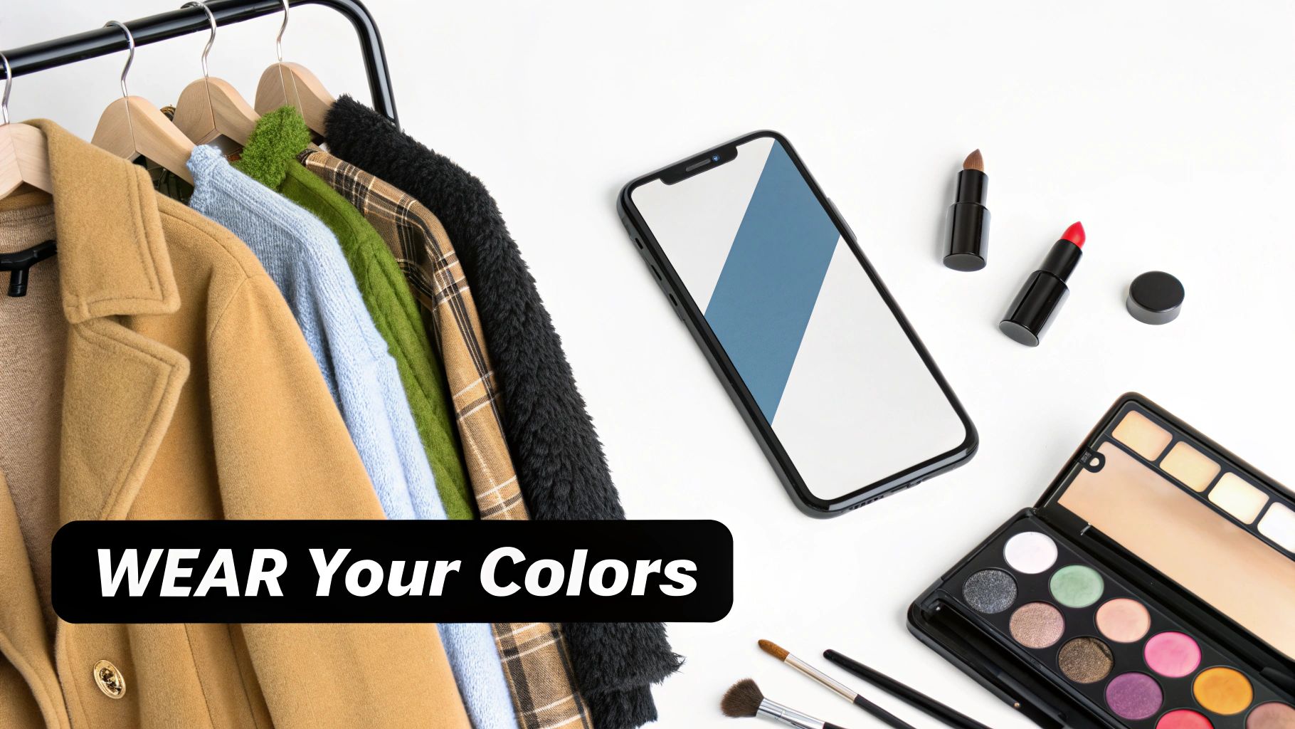 Woman trying on clothes in her perfect color palette