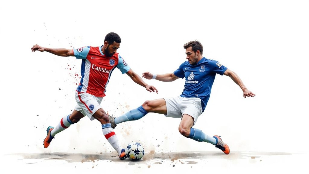 Mastering Sports Betting: The Complete Guide for Beginners 2 A Crystal Palace and Everton player in motion during a match