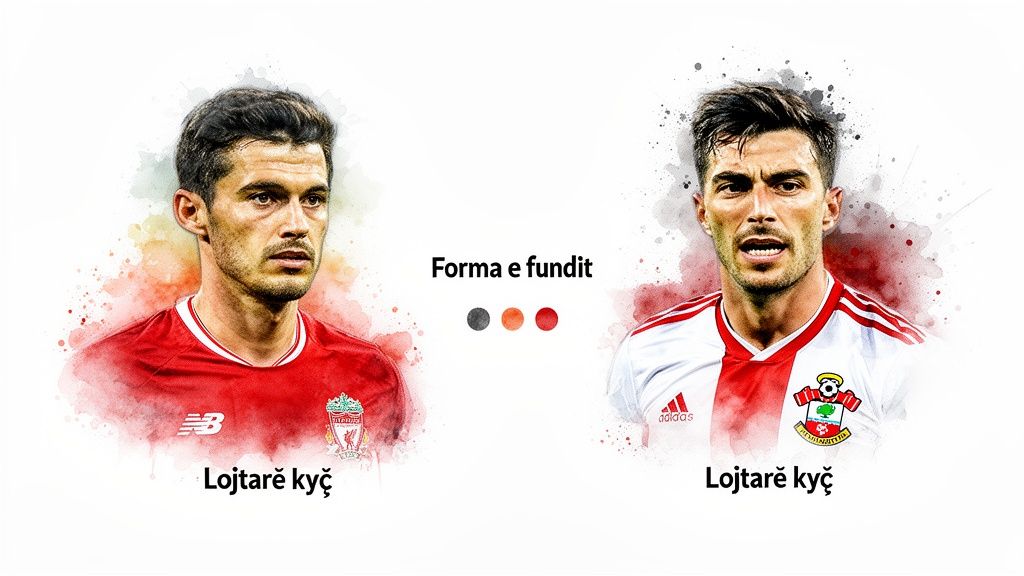 Understanding Sports Betting: 3 Main Bet Types An artistic portrait of two footballers, wearing Liverpool and Southampton shirts, featuring key players.