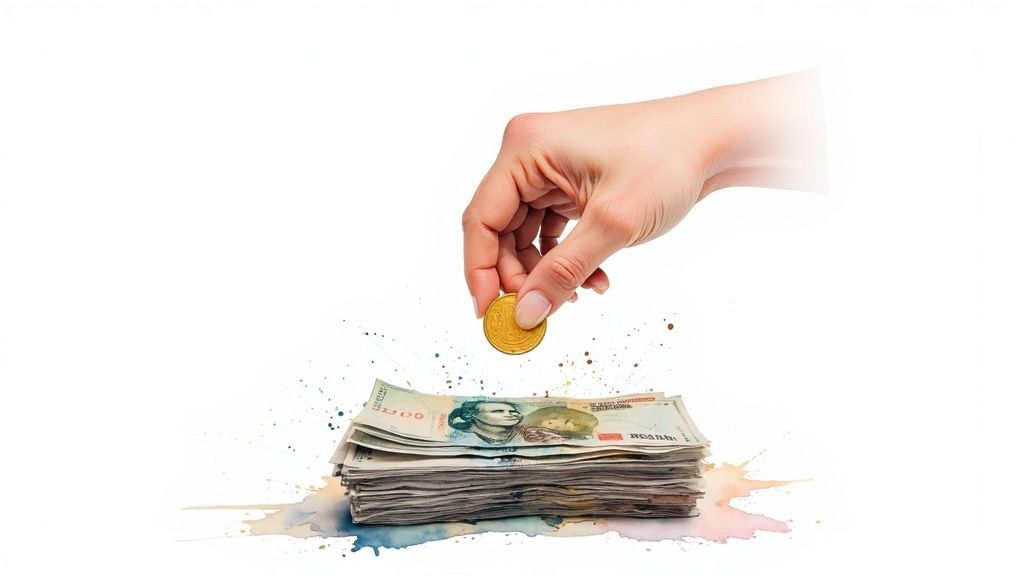 Një person duke analizuar të dhëna në një kompjuter, me grafikë dhe statistika që simbolizojnë menaxhimin e rrezikut në baste sportive.