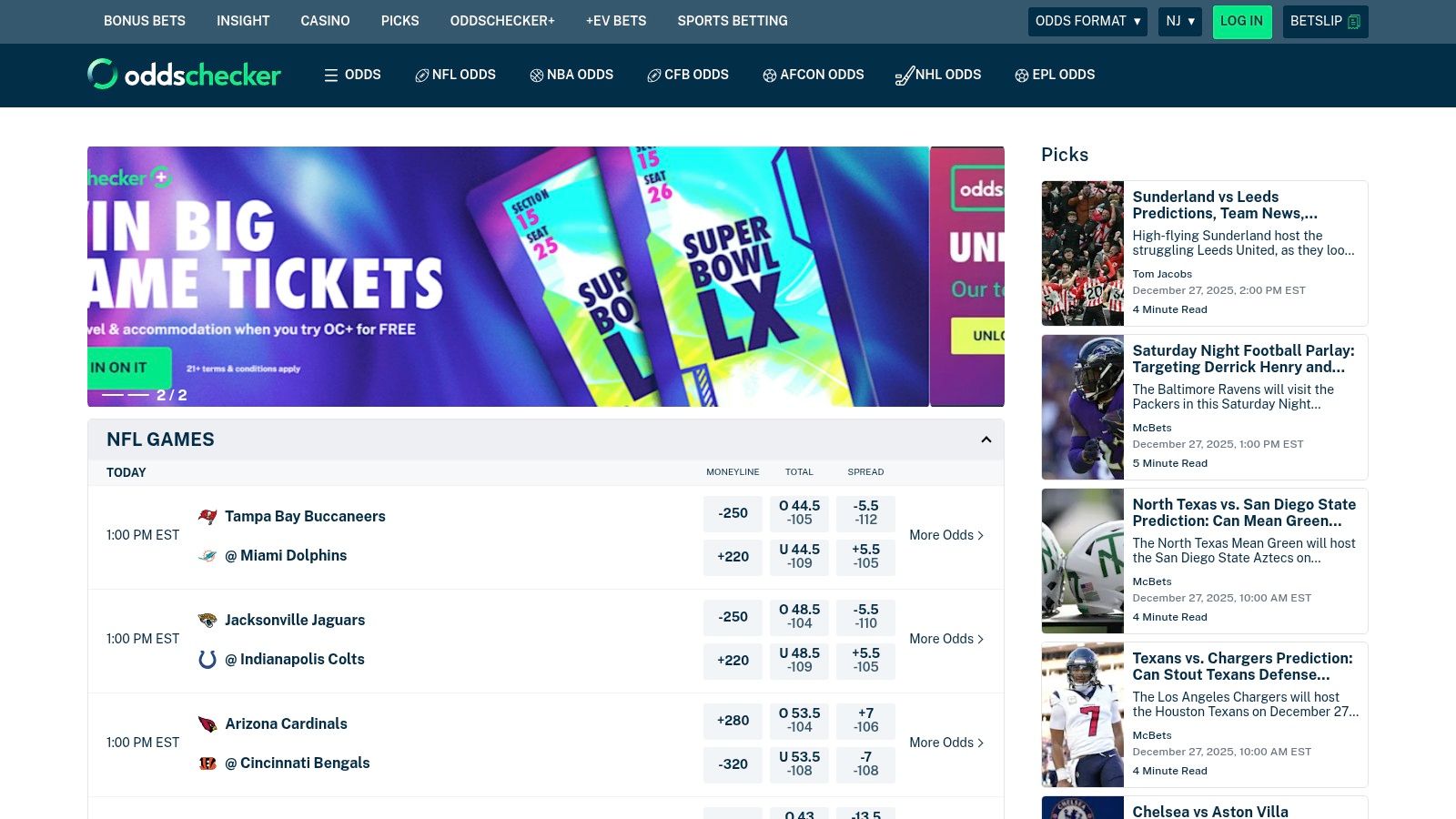 スポーツベッティング完全ガイド:成功のための基本戦略 5 オッズチェッカー(米国)