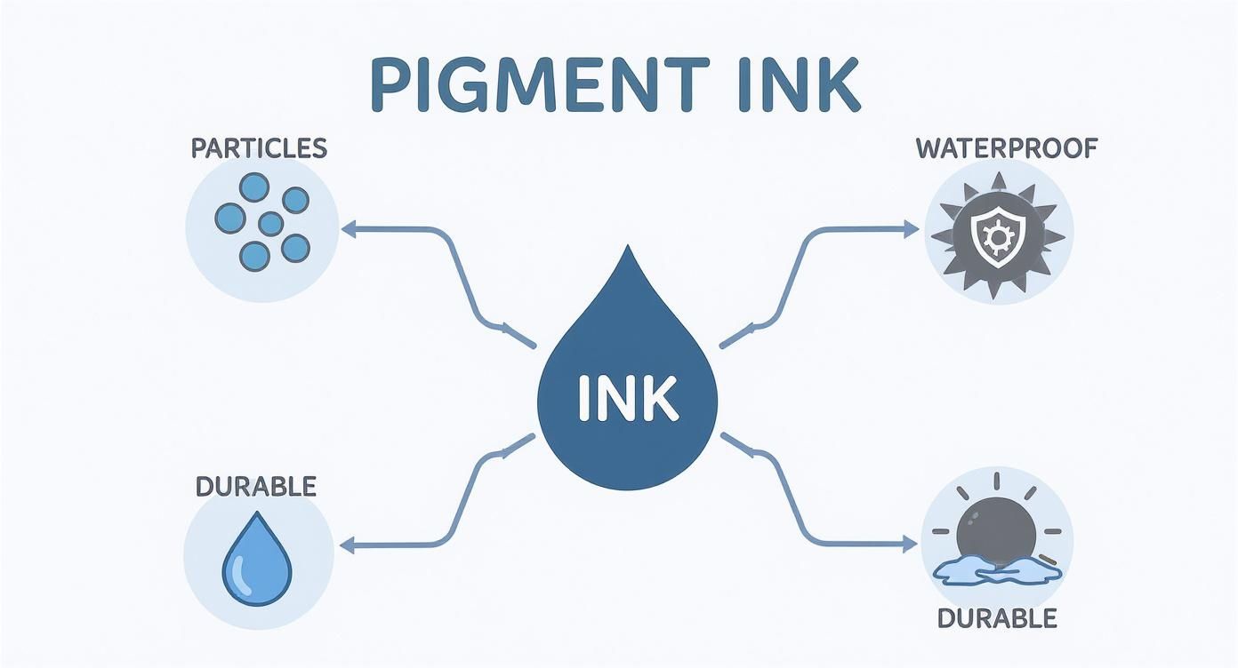 Infographic about pigment printer ink