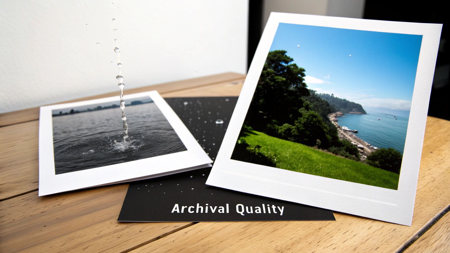 A close-up of a high-quality pigment ink print showing sharp details and rich colors.