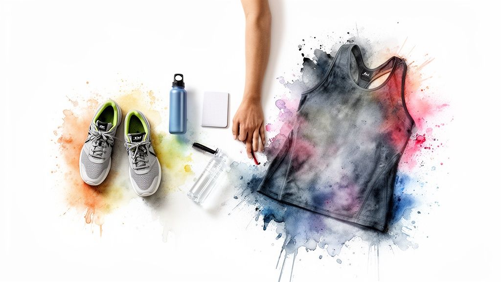 dancelessonsforadultbeginnersworkoutflatlay