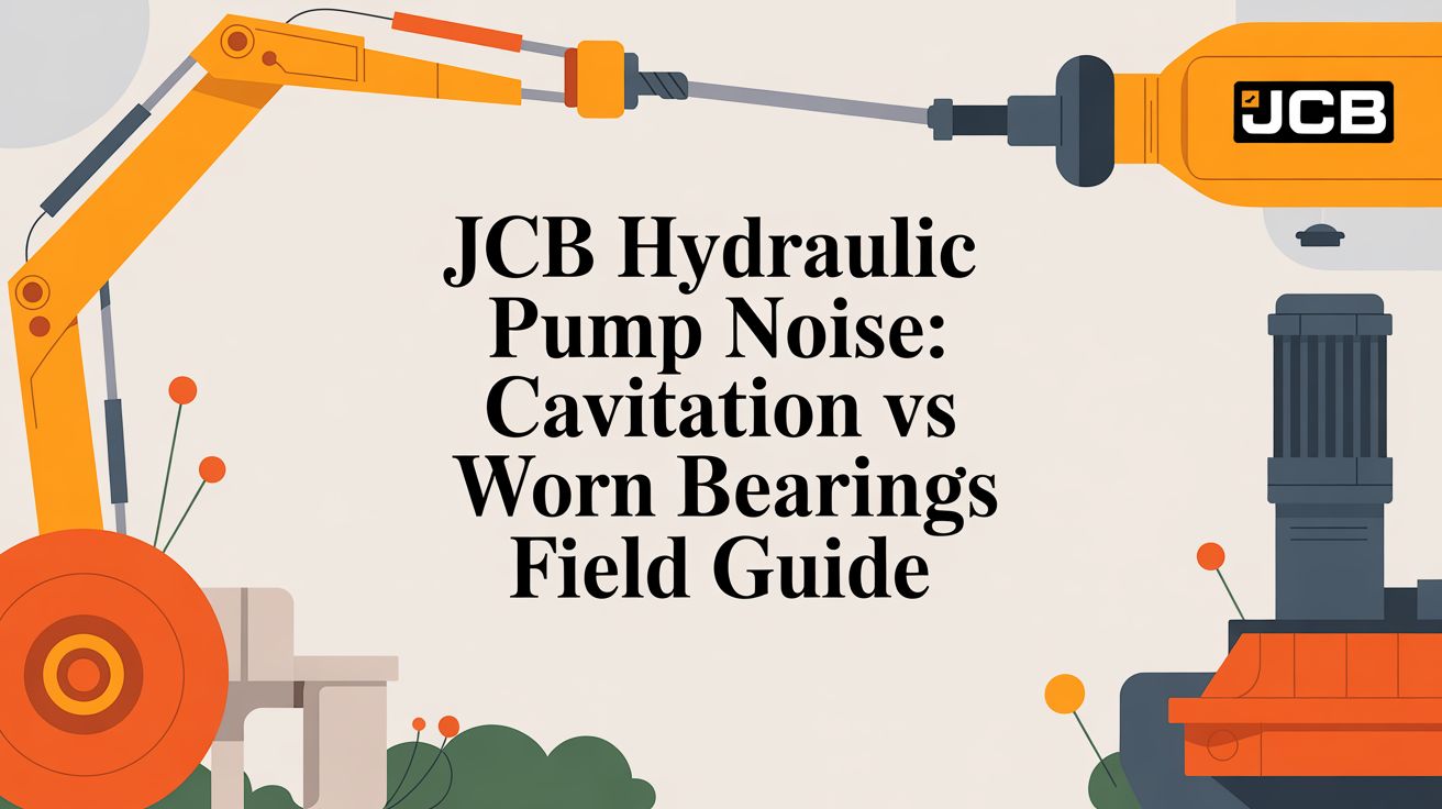 JCB Hydraulic Pump Noise: Cavitation vs Worn Bearings Field Guide