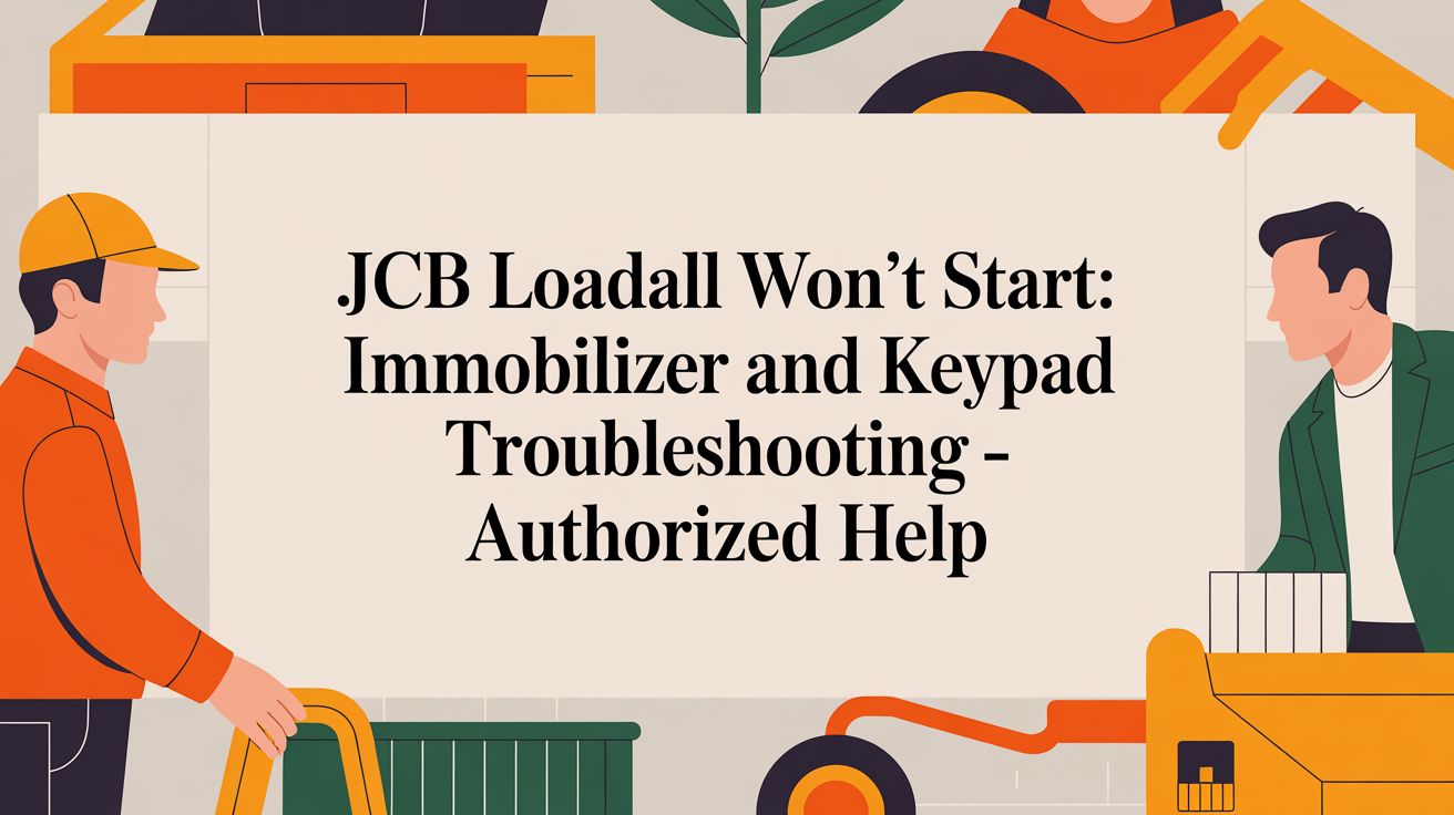 JCB Loadall Won't Start: Your Guide to Immobilizer and Keypad Bypass
