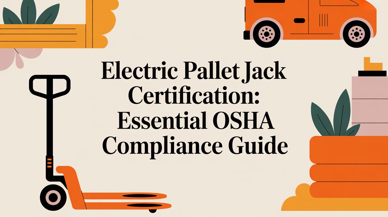 Electric Pallet Jack Certification: Your Guide to Staying Off OSHA's Radar