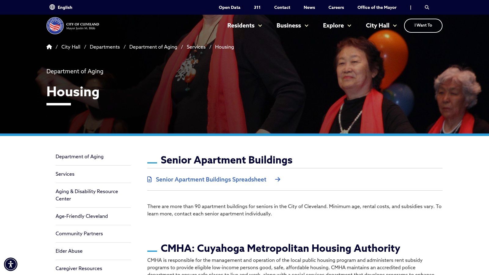 City of Cleveland – Department of Aging: Senior Apartment Buildings