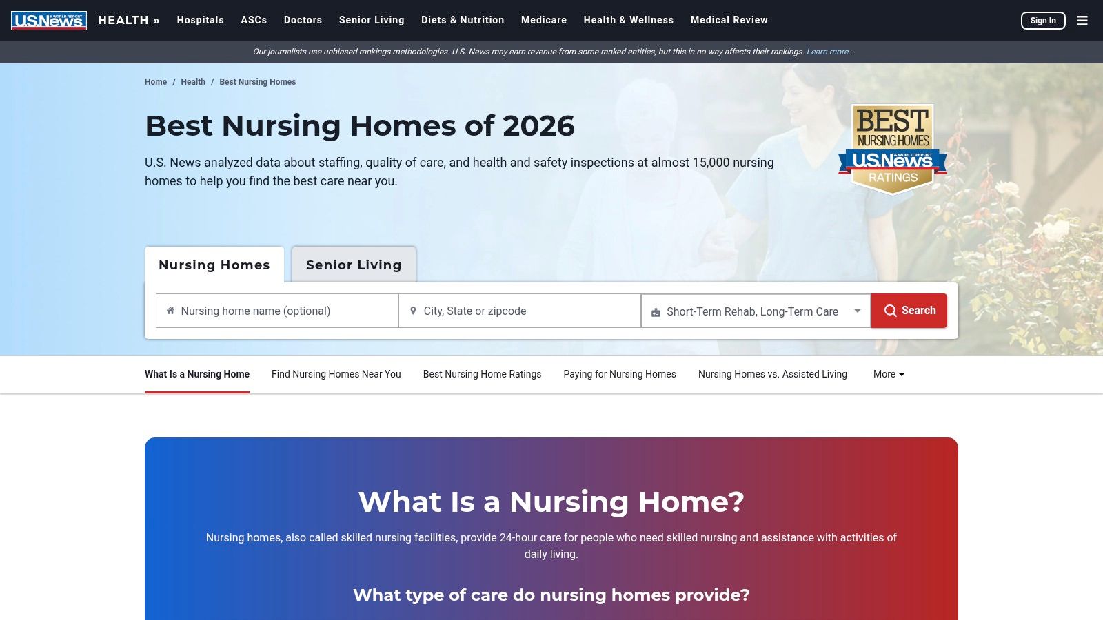 U.S. News — Best Nursing Homes