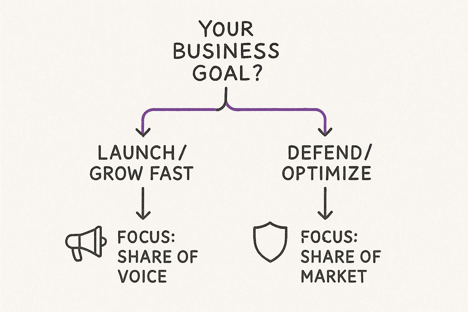 Infographic about share of voice vs share of market