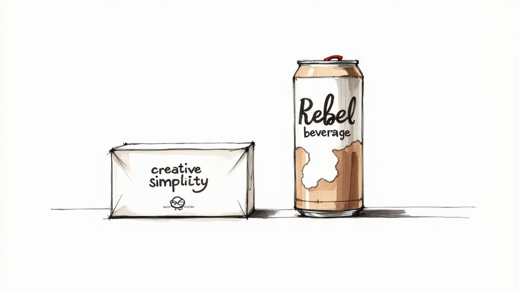 A creative collage of iconic brand logos like Apple and Liquid Death, representing smart product positioning.