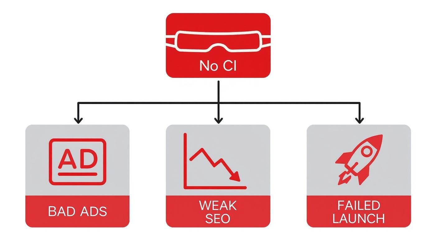 Infographic about competitive intelligence in marketing