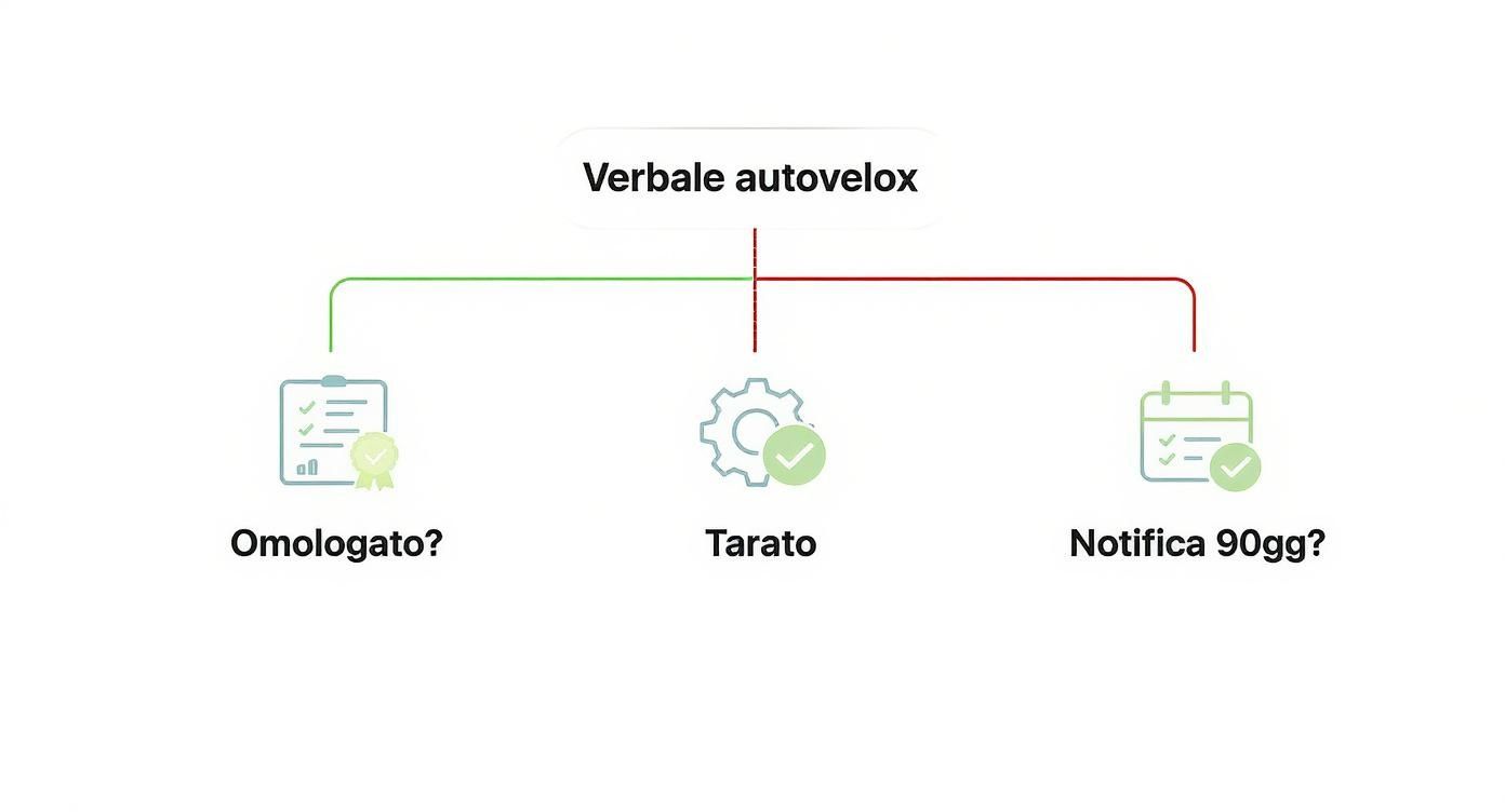 Infographic about come contestare multa autovelox