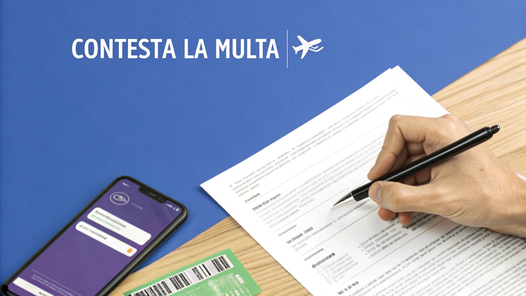 Una persona esamina attentamente un verbale di multa ZTL seduta a una scrivania con un laptop