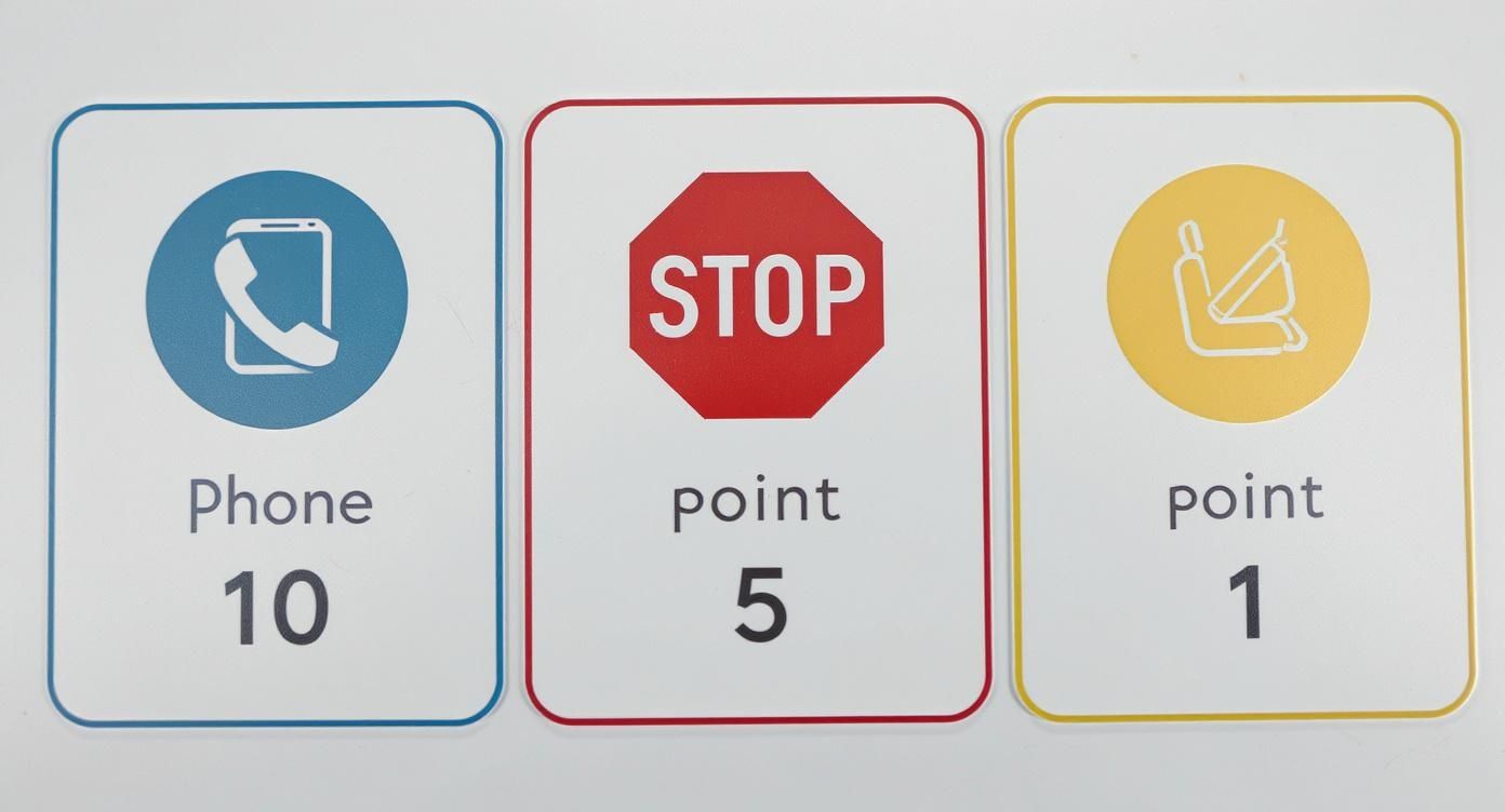 Infographic about tabella punti patente