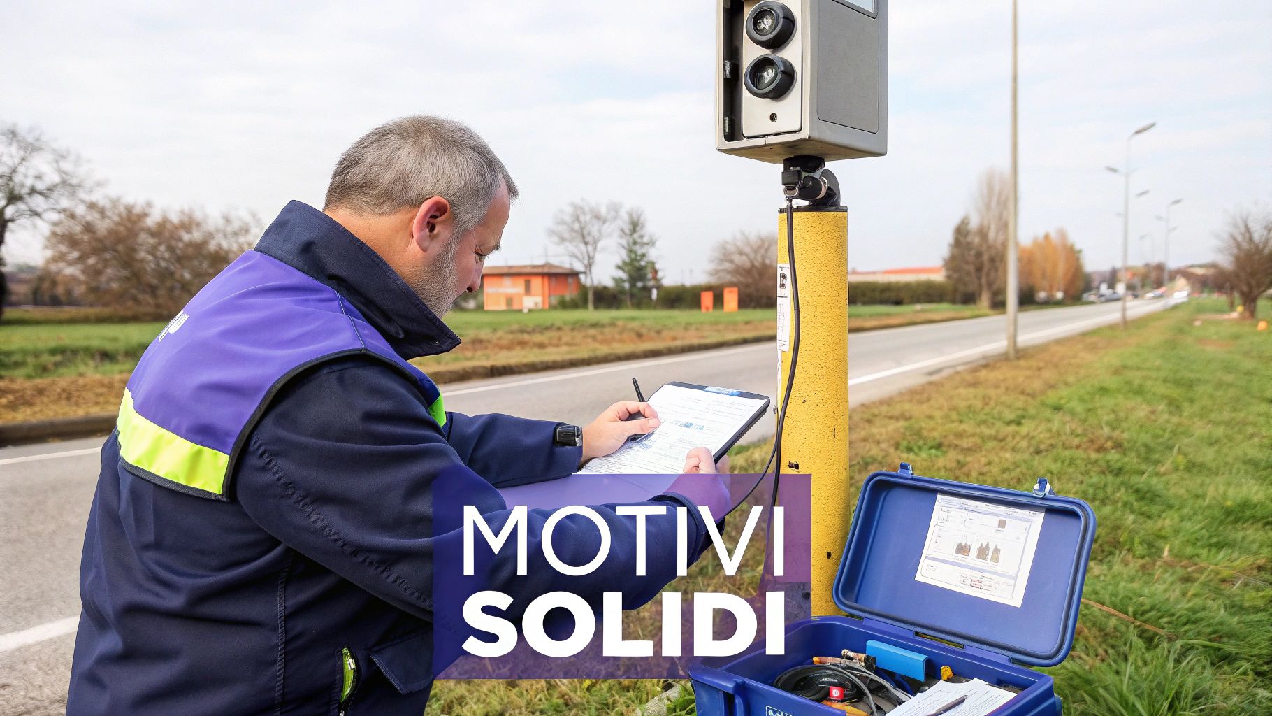 Normativa del Codice della Strada su un dispositivo elettronico.