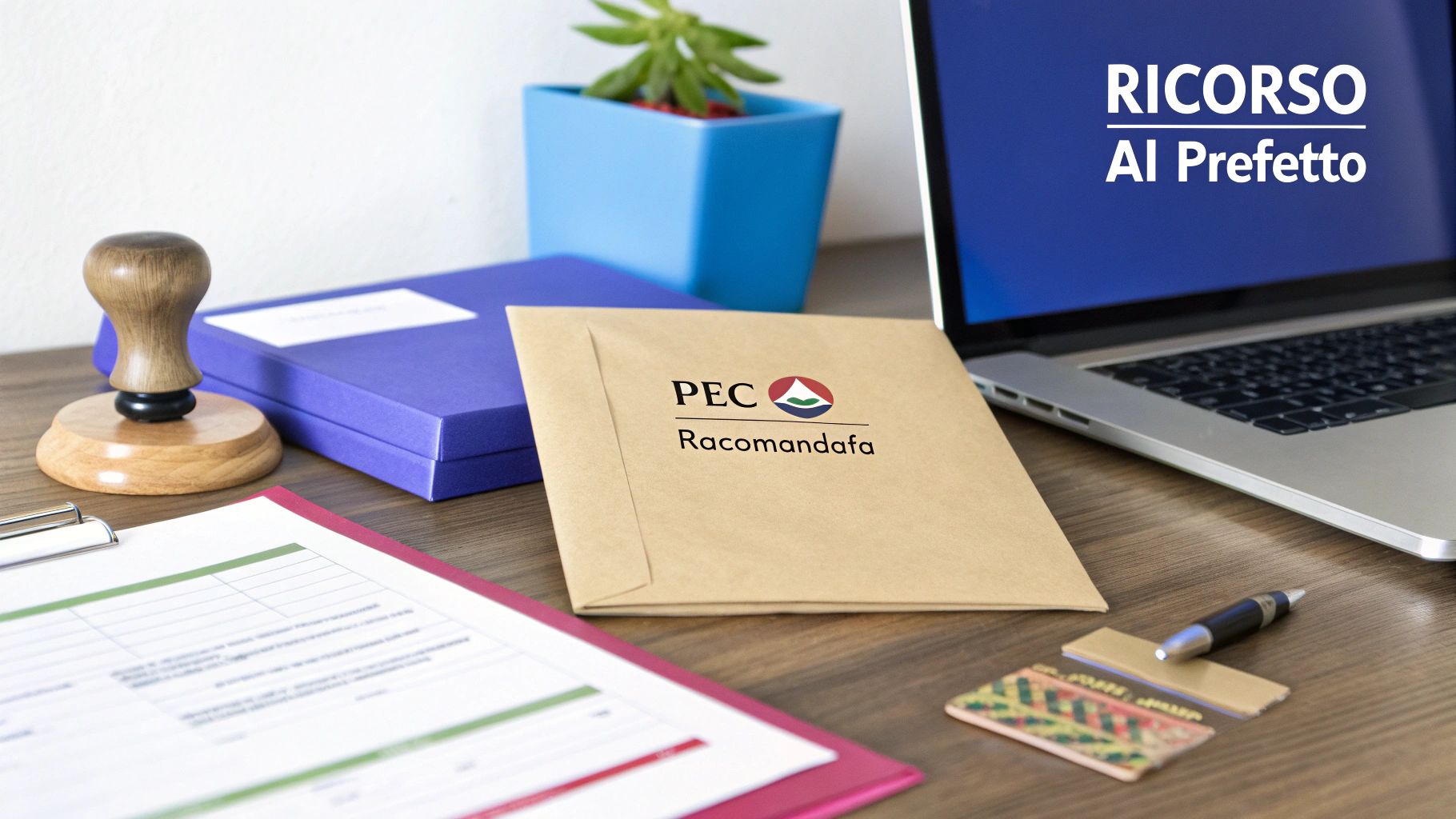 Uomo che compila un modulo di ricorso su una scrivania