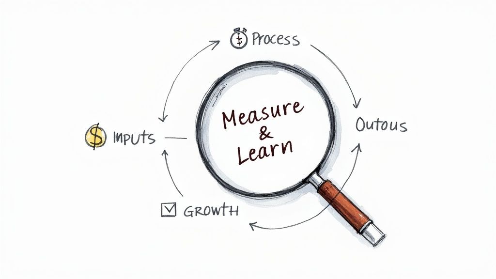 An image showing a dashboard with various metrics and charts, representing the measurement of innovation.