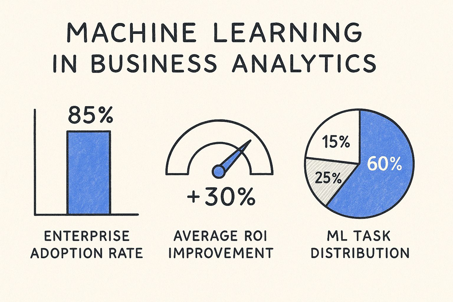 Infographic about machine learning business analytics