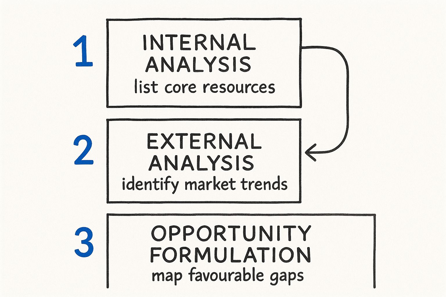 Infographic about how to conduct swot analysis
