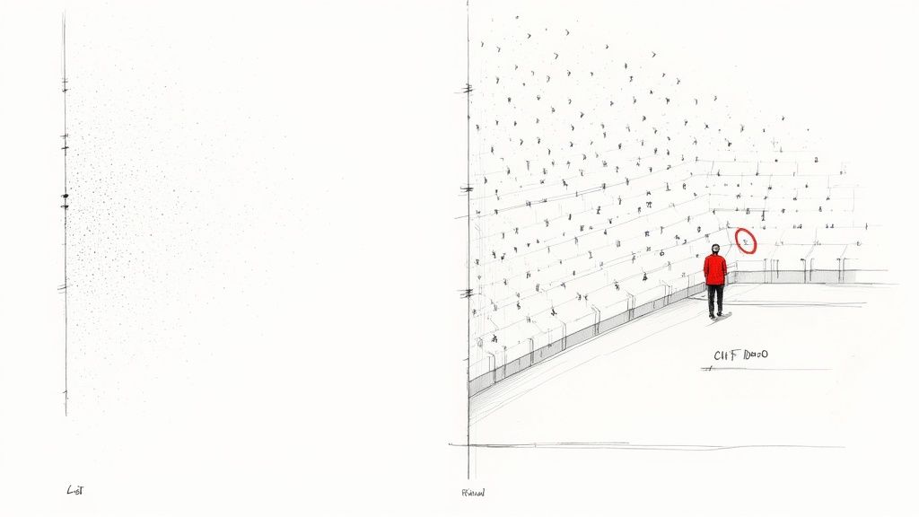 Un gráfico de barras colorido que muestra datos complejos en un formato visual sencillo.