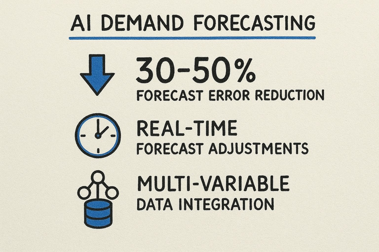 Infographic showing key data about Demand Forecasting with Machine Learning