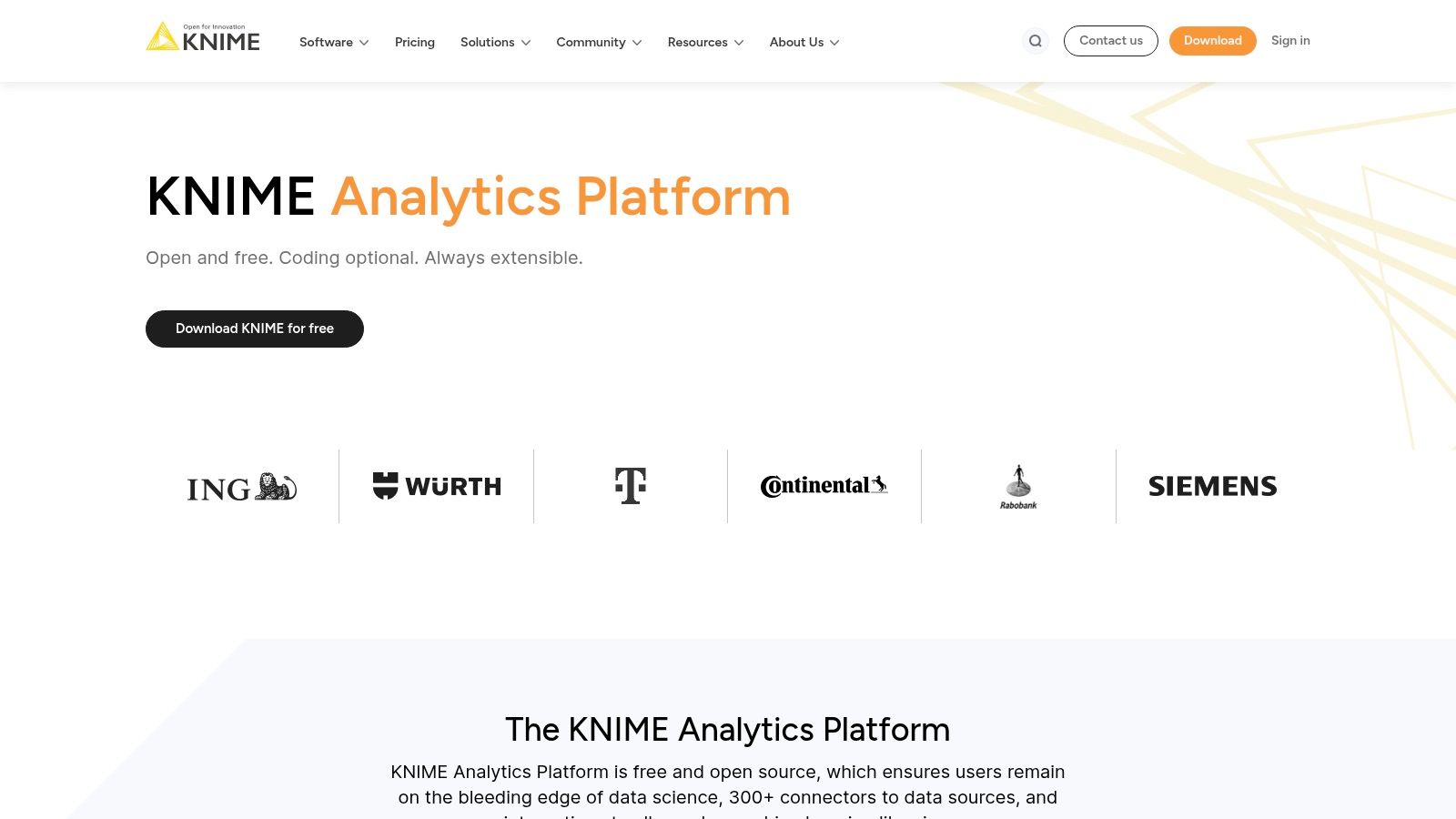 KNIME — KNIME Analytics Platform and KNIME Hub