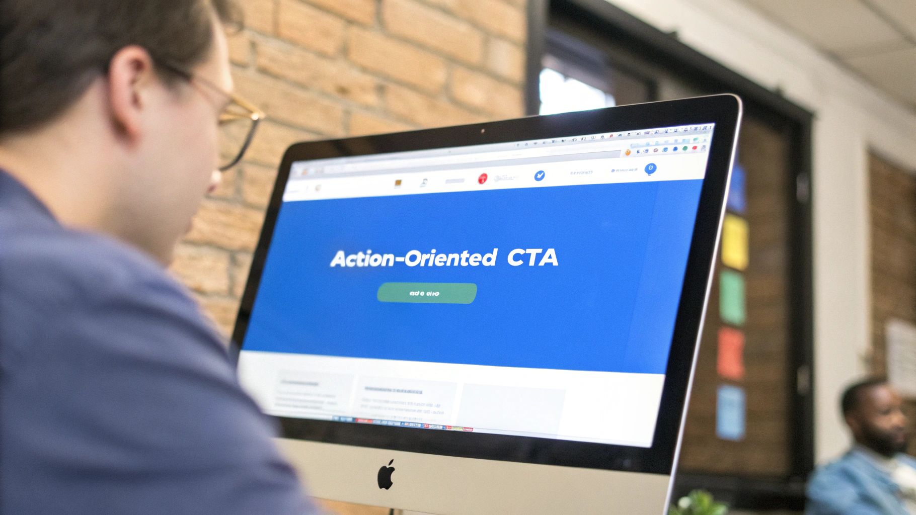 A visually striking Call-to-Action button that says "Get Started Now"