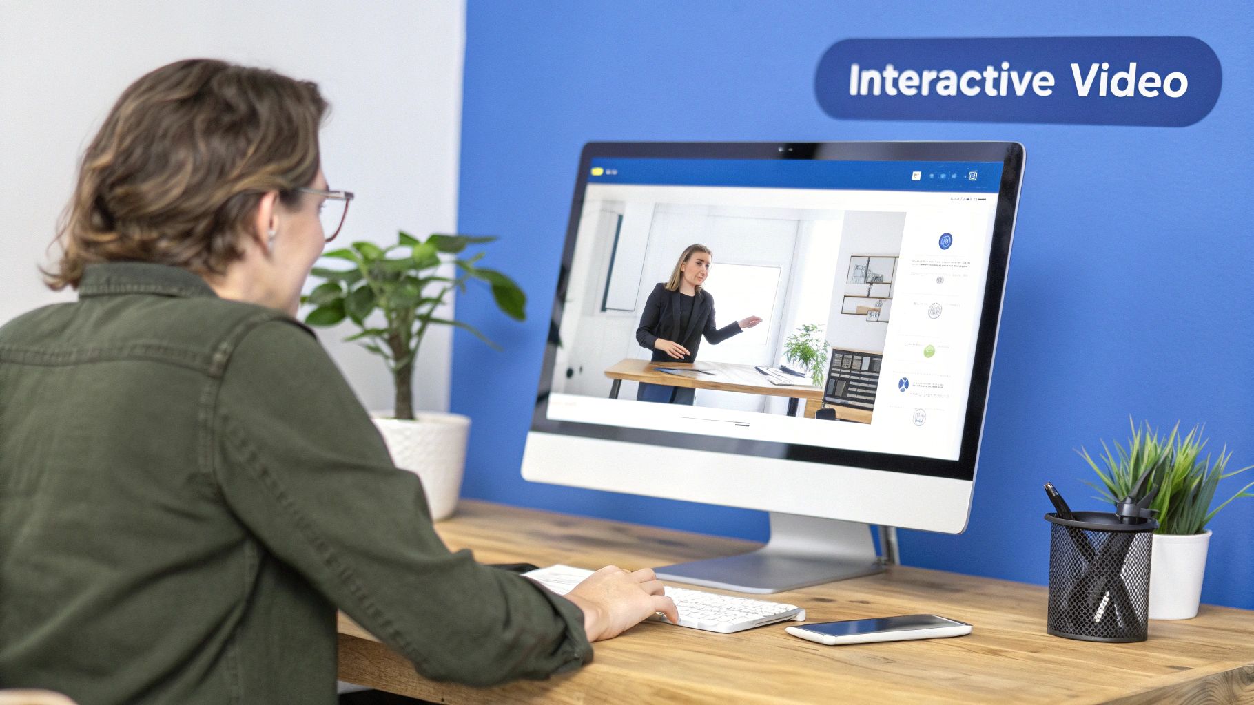 A diagram showing a branching narrative structure for an interactive video