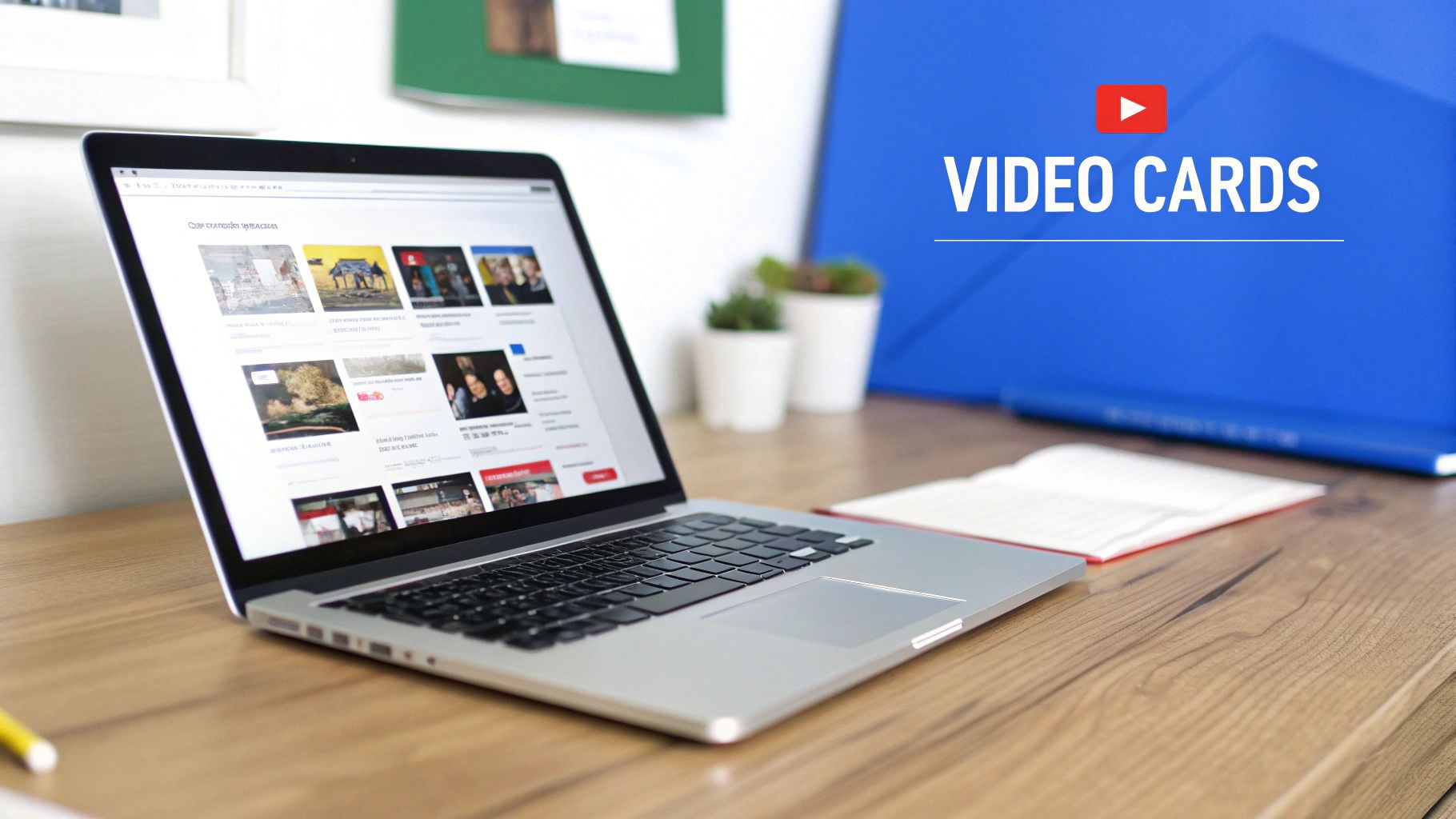 Screenshot from YouTube Studio showing the card editor interface on a video timeline.